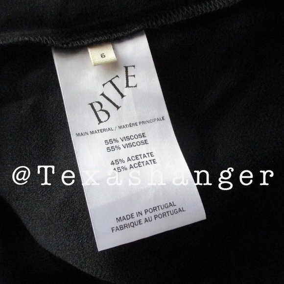 NWT BITE Studios Wide Strap Pleat Dress Size 2 Black - Picture 14 of 14